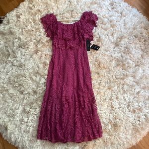 Magenta Lace Dress
